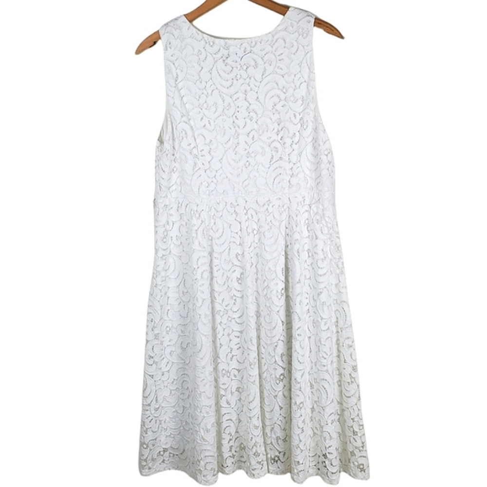 Lane Bryant White Lace Midi Dress - Picture 5 of 9